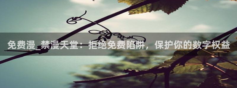 韩漫漫画官网版入口：免费漫_禁漫天堂：拒绝免费陷阱，保护你的数字权益